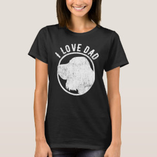Camiseta Tema Cachorro Bonito Dia de os pais Adoro Tatuagem