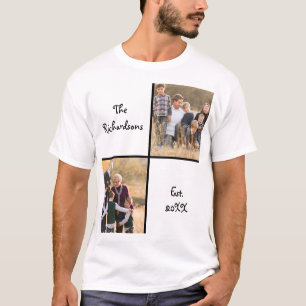 Camiseta Tema da Família de Colagem de Fotos