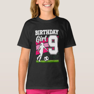 Camiseta Tema da Festa de aniversário de futebol de 9 anos