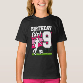 Camiseta Tema da Festa de aniversário de futebol de 9 anos