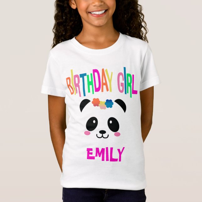 Camiseta Tema da festa de aniversário de Panda Lover (Frente)