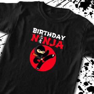 Camiseta Tema da Festa de aniversário Ninja - Design de ani