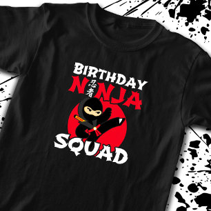 Camiseta Tema da Festa de aniversário Ninja - Esquadrão N
