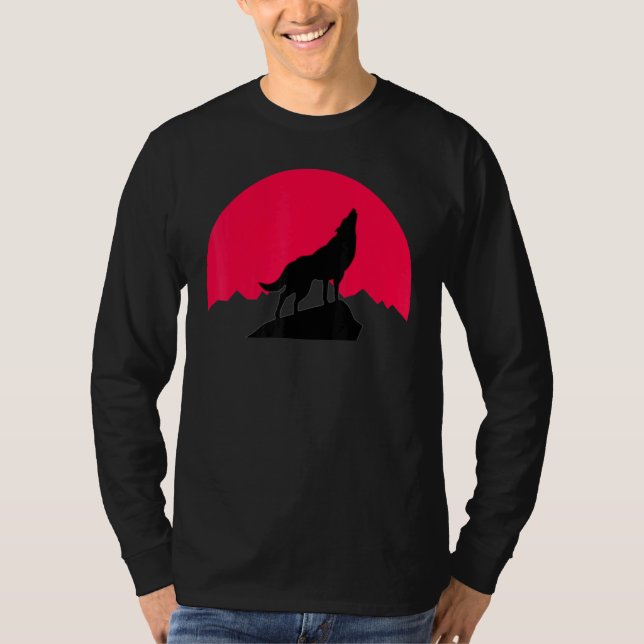 Camiseta Tema da Noite da Lua Wolf Summer Wolves Graphic (Frente)