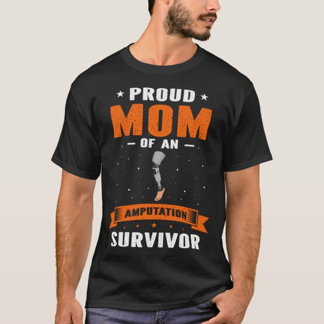 Camiseta Tema da perna artificial para membros próteses e b (Frente)