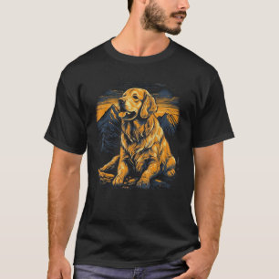 Camiseta Tema de Acampamento Retriever Dourado