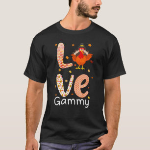 Camiseta Tema de Ação de Graças Amor Gammy Feliz Dia de Per