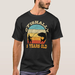 Camiseta Tema de Aniversário de 15 Anos de Idade de Pesca O