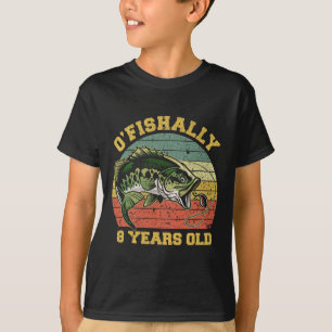 Camiseta Tema de Aniversário de 8 Anos de Idade 'O'fishally