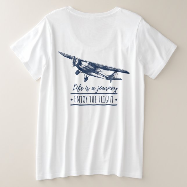 Camiseta Tema de avião design fofo (Verso do Design)
