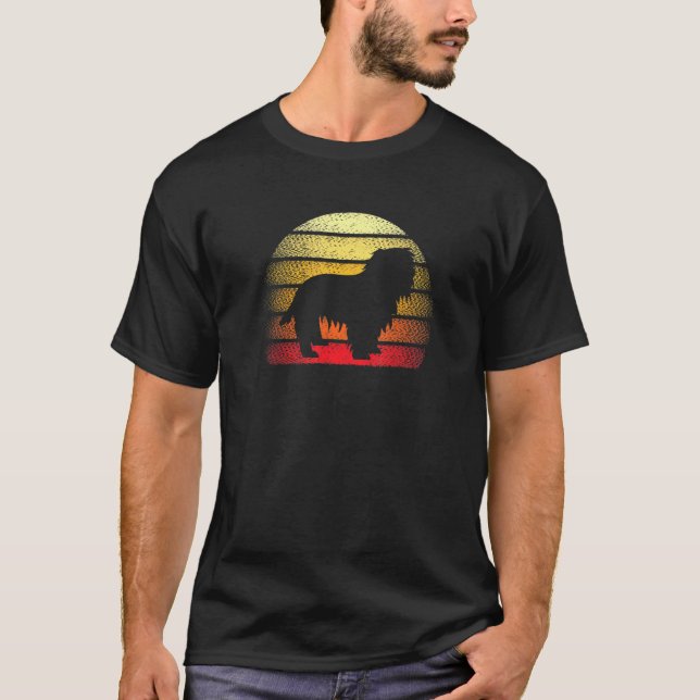 Camiseta Tema De Cachorro Do Springer Spanel Em Inglês Retr (Frente)