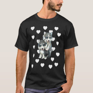 Camiseta Tema de Cachorro Husky Bebê Menino Quarto de Berço