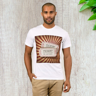 Camiseta Tema de Carnaval de Bilhete Antigo
