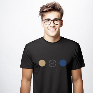 Camiseta Tema de Cor do Designer Preto Minimalista