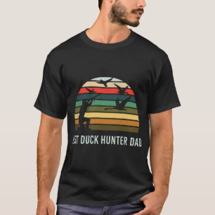 Camiseta Tema de desenho gráfico retrógrado de caça a patos