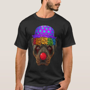 Camiseta Tema de Fantasia de Palhaço Rottweiler Circo Carna