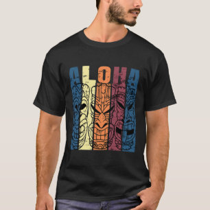 Camiseta Tema de férias Aloha Havaí Vintage Tiki Três
