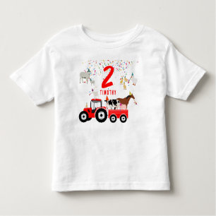 Camiseta Tema de Festa de aniversário de Animais de Criação