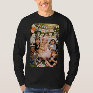 Camiseta tema de festa de aniversário de gatos