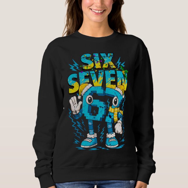 Camiseta Tema de Inverno de Natal Seis Sete Gráfico de Feri (Frente)
