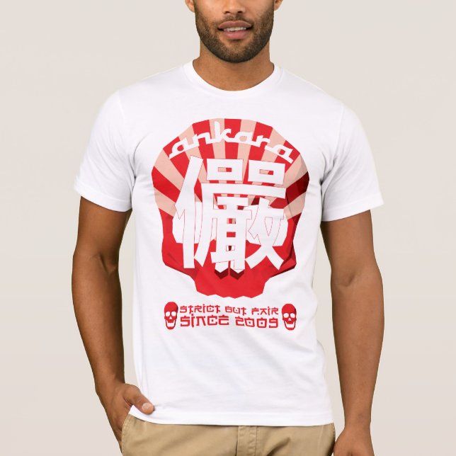 Camiseta Tema de Japão do crânio (Frente)