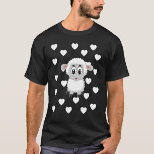 Camiseta Tema de ovelha Menino Menino Azul Sala de Enfermei