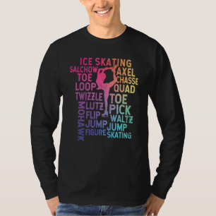 Camiseta Tema de Pele de Gelo Tipografia Arco-Íris Figura S