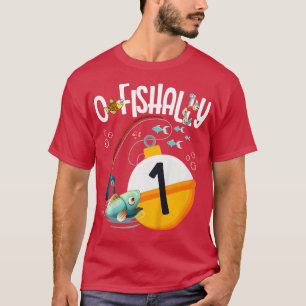 Camiseta Tema De Pesca De primeiros aniversarios Para Menin