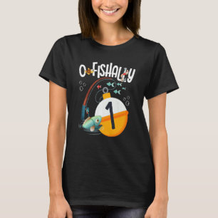 Camiseta Tema De Pesca De primeiros aniversarios Para Menin