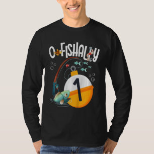Camiseta Tema De Pesca De primeiros aniversarios Para Menin