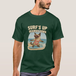 Camiseta Tema de praia para amantes de gatos siameses