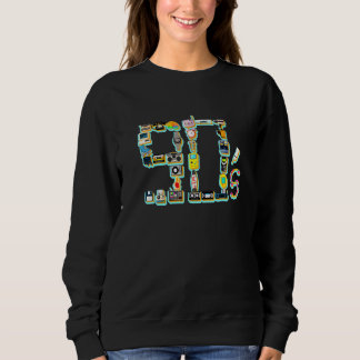 Camiseta Tema de Produtos de Tendência Coloridos 90s Figura