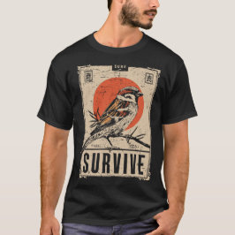 Camiseta Tema de Sobrevivência das Aves Motivação