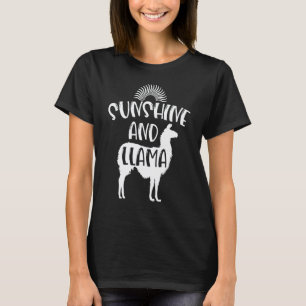 Camiseta Tema de Sol e Llama de Verão Llamas