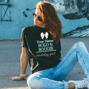 Camiseta Tema de Tiffany Negra Garota de Aniversário Elegan