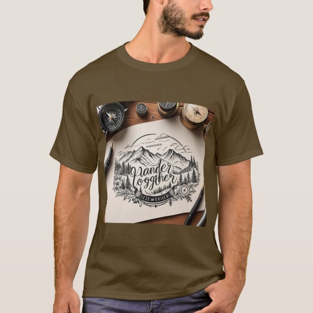 Camiseta Tema de Viagem do Wander Junted (Frente)