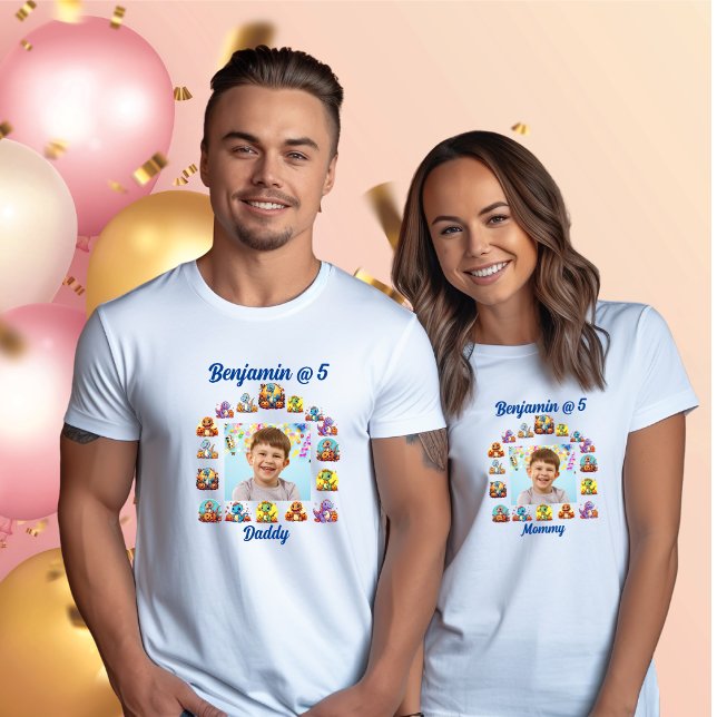 Camiseta Tema Dinossauro Do Aniversário de criança De Camis (Criador carregado)