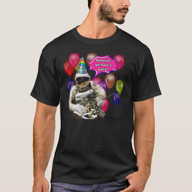 Camiseta Tema do aniversário do astronauta (Frente)