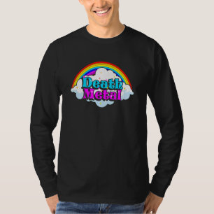 Camiseta Tema do arco-íris de metal morto