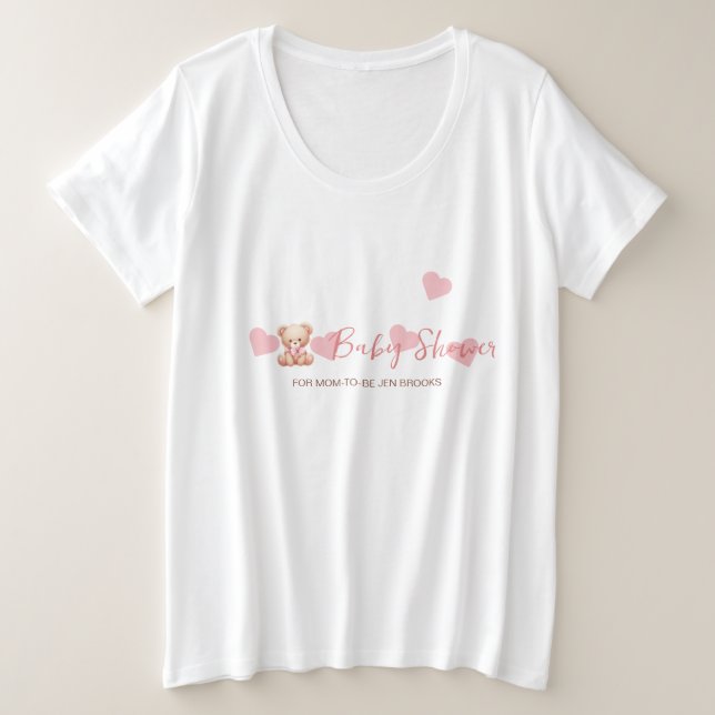 Camiseta Tema do chá de fraldas Personalizado (Frente do Design)