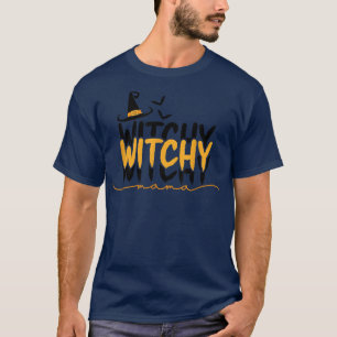 Camiseta Tema do Dia das Bruxas da Bruxa Witchy Mama Witch