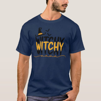 Camiseta Tema do Dia das Bruxas da Bruxa Witchy Mama Witch 