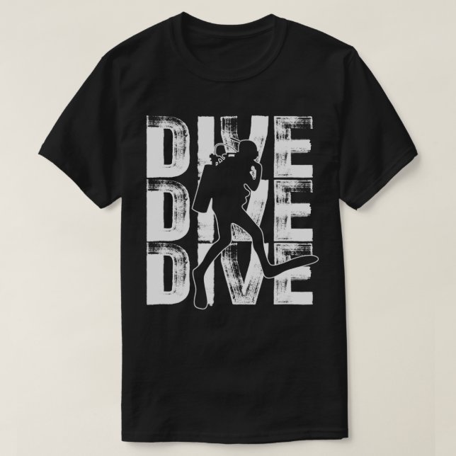 Camiseta Tema do Lover do Scuba Dive Design Scubadi (Frente do Design)