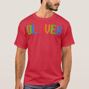 Camiseta Tema do Tiema do Bricks Nome dos Rapazes do OLIVER