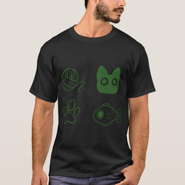 Camiseta Tema Doodle de Gato (Frente)
