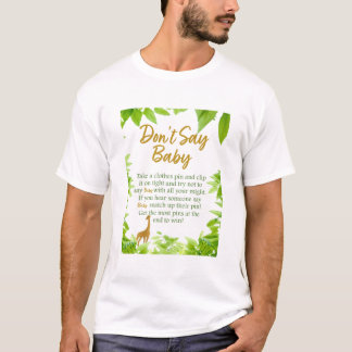 Camiseta Tema Dourado da selva Não diga amor