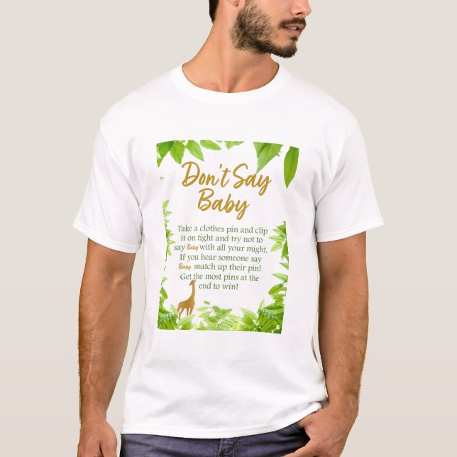 Camiseta Tema Dourado da selva Não diga amor (Frente)