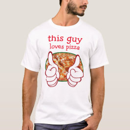 Camiseta Tema engraçado da pizza dos homens