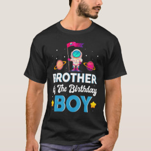 Camiseta Tema Espacial Irmão Do Astronauta De Aniversário