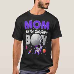 Camiseta Tema Espacial Mãe Do Astronauta De Aniversário